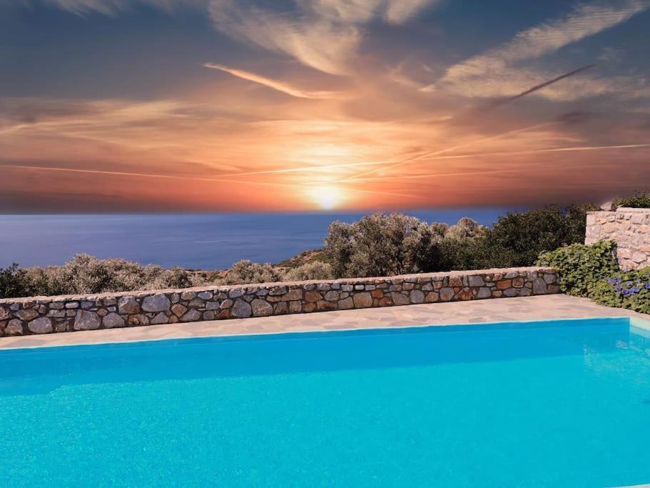 Villa Mavri Ruhige Private Pool Villa, Meerblick Agia Paraskevi  Екстериор снимка